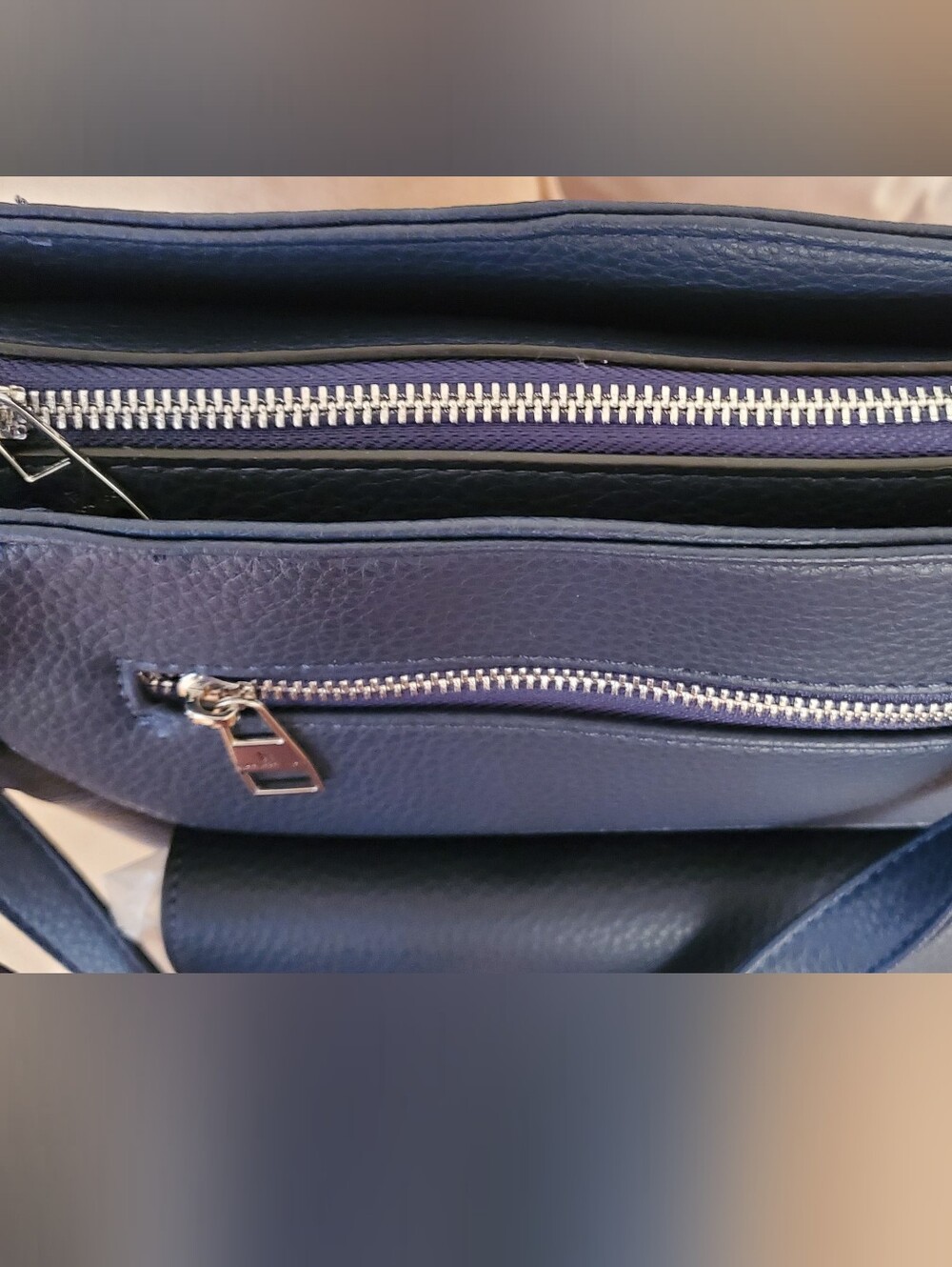 NWT London Fog Navy Shoulder or Crossbody Bag - Picture 5 of 10